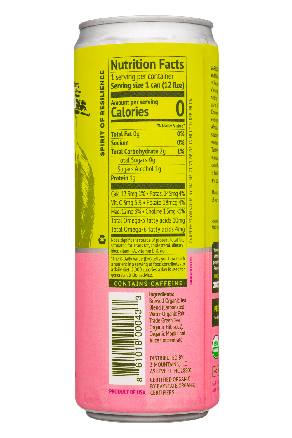 Silverback Draft Tea: Sarilla-12oz-2021-SparklingTea-KetoGreen-Facts