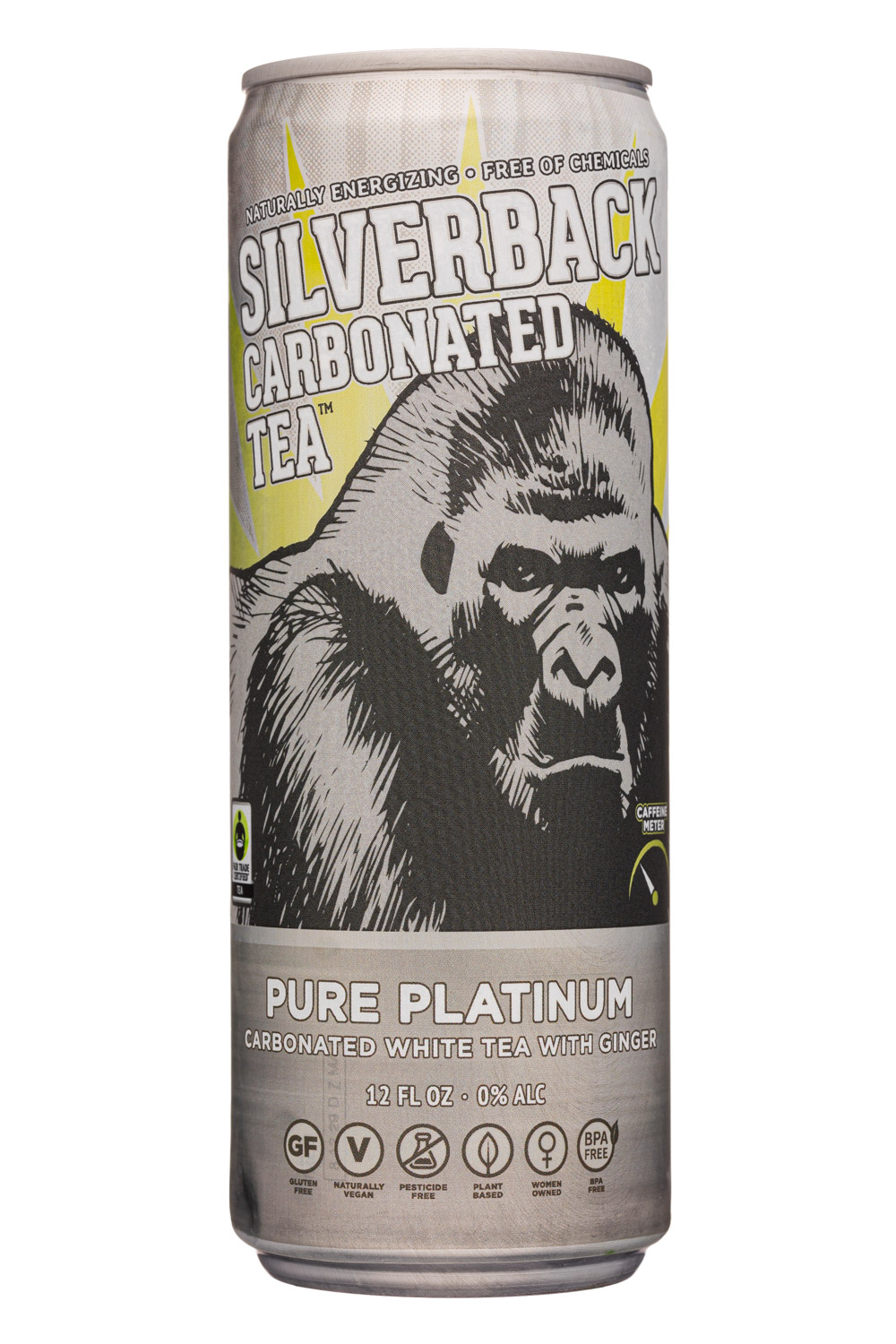 Silverback Draft Tea: Silverback-12oz-CarbonatedTea-PurePlat-Front