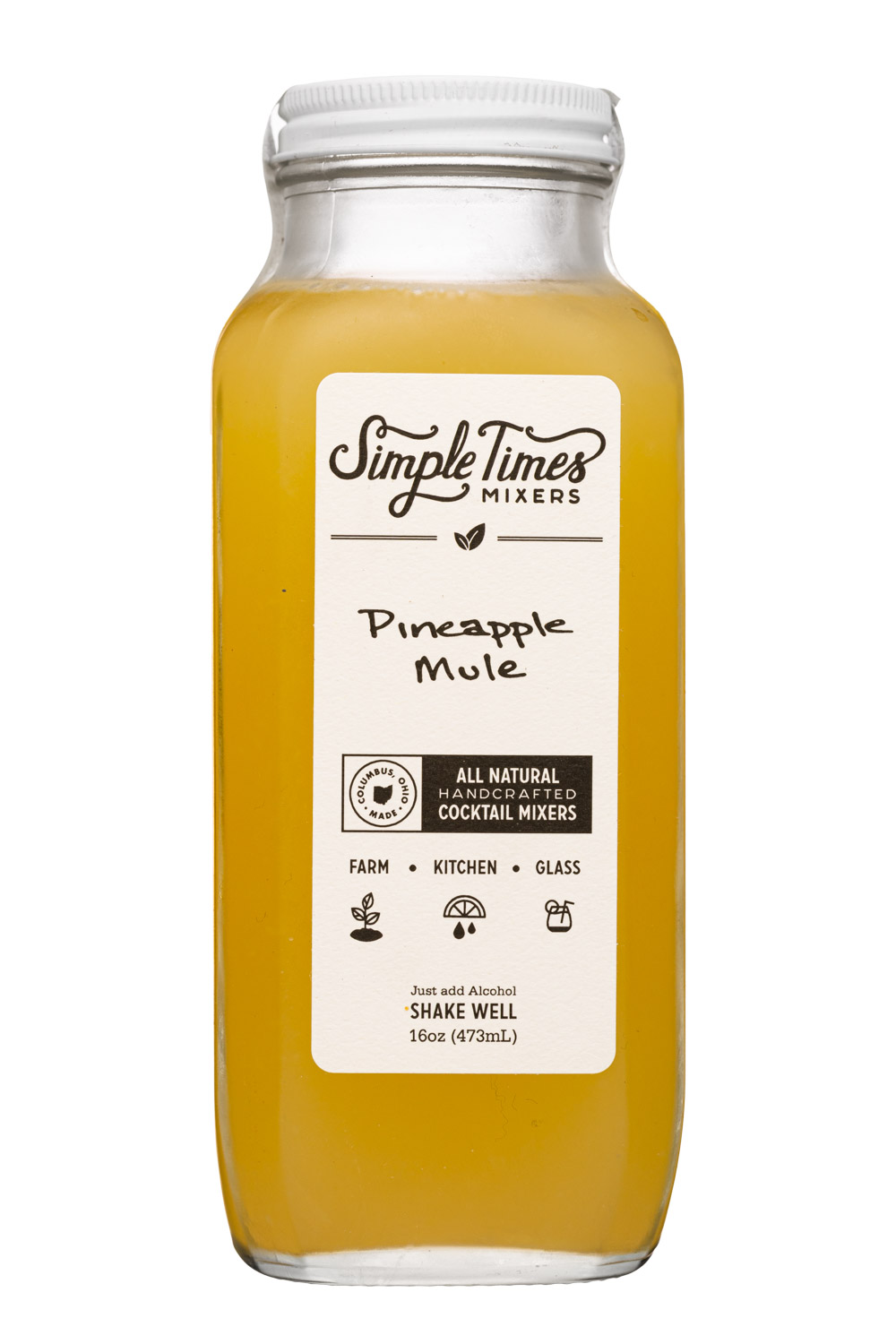 Simple Times Mixers: SimpleTimesMixers-16oz-2023-Mixer-PineappleMule-Front