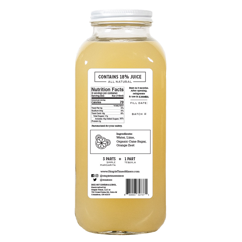 Simple Times Mixers: Photo of Simple Margarita  - Simple Times Mixers (uploaded by company)