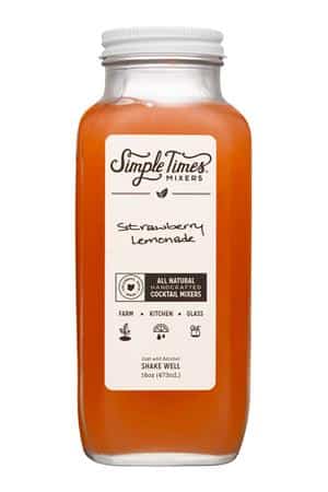 Simple Times Mixers: SimpleTimesMixers-16oz-2023-Mixer-StrawbLemonade-Front