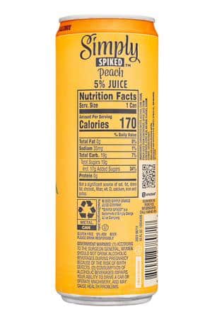 Simply Spiked Lemonade: Simply-12oz-2023-SpikedPeach-Signature-Facts