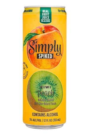 Simply Spiked Lemonade: Simply-12oz-2023-SpikedPeach-Kiwi-Front