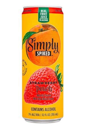 Simply Spiked Lemonade: Simply-12oz-2023-SpikedPeach-Strawb-Front