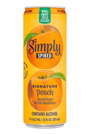Simply Spiked Lemonade: Simply-12oz-2023-SpikedPeach-Signature-Front