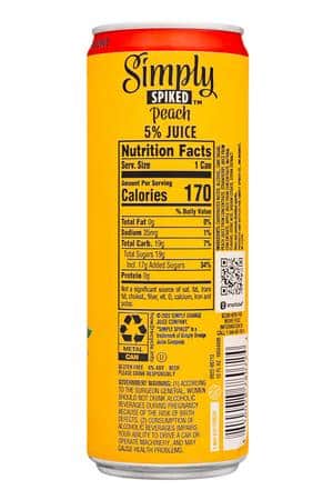 Simply Spiked Lemonade: Simply-12oz-2023-SpikedPeach-Strawb-Facts