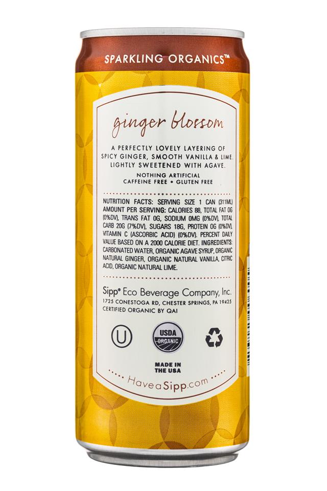 Sipp: Sipp-10oz-Sparkling-GingerBlossum-Facts