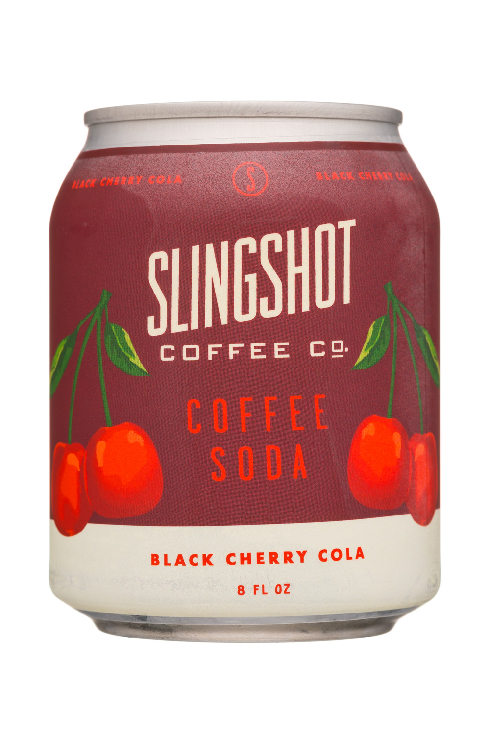 Slingshot Coffee Co.: SlingshotCoffeeCo-8oz-CoffeeSoda-BlackCherryCola-Front