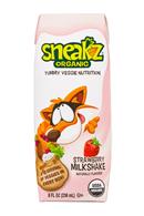 Sneakz Organic: Sneakz-VegNut-8oz-StrawberryMilkshake-Front