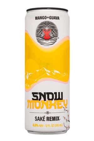 Snow Monkey Sake: SnowMonkey-12oz-2025-SakeRemixg-MangoGuava