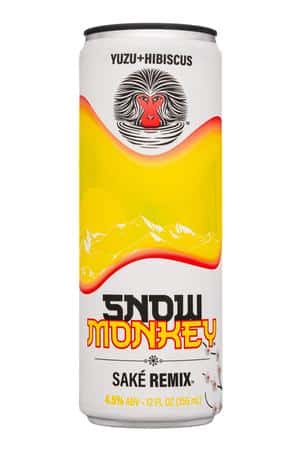 Snow Monkey Sake: SnowMonkey-12oz-2025-SakeRemixg-YuzuHibiscus