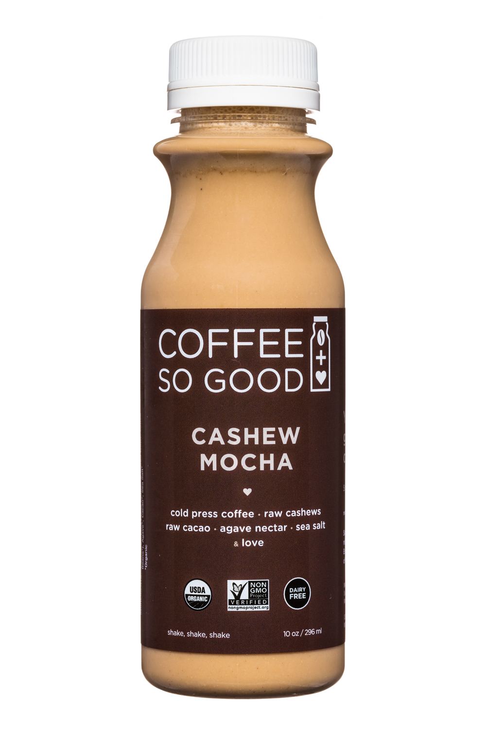 Coffee So Good: CoffeeSoGood-10oz-ColdPress-CashewMocha-Front