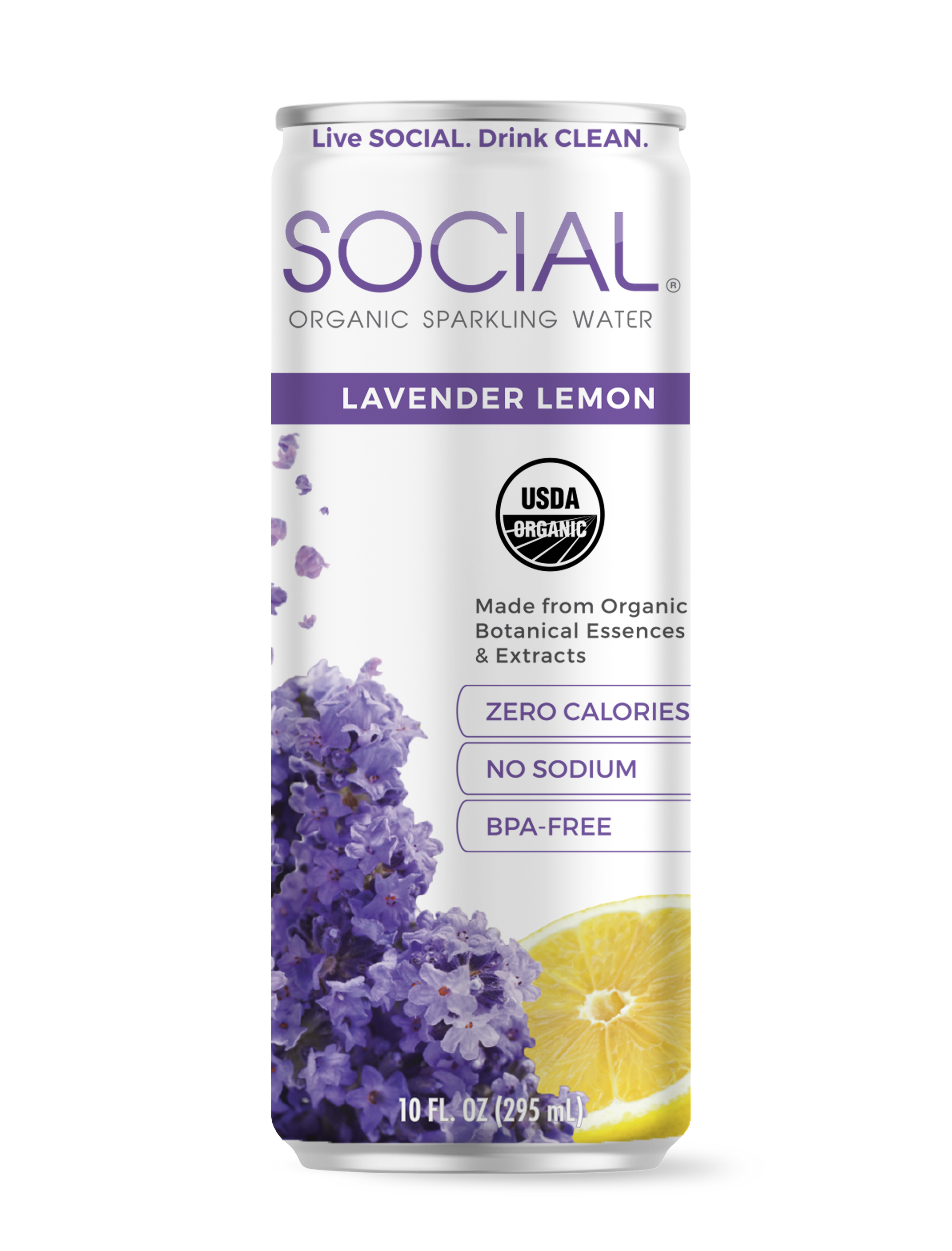 SOCIAL Sparkling: Photo of SOCIAL Lavender Lemon Sparkling Water - SOCIAL Sparkling (uploaded by company)