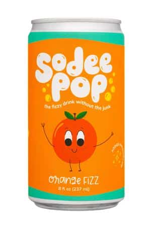 Sodee Pop: SodeePop-8oz-2024-FizzyDrink-OrangeFizz-Front