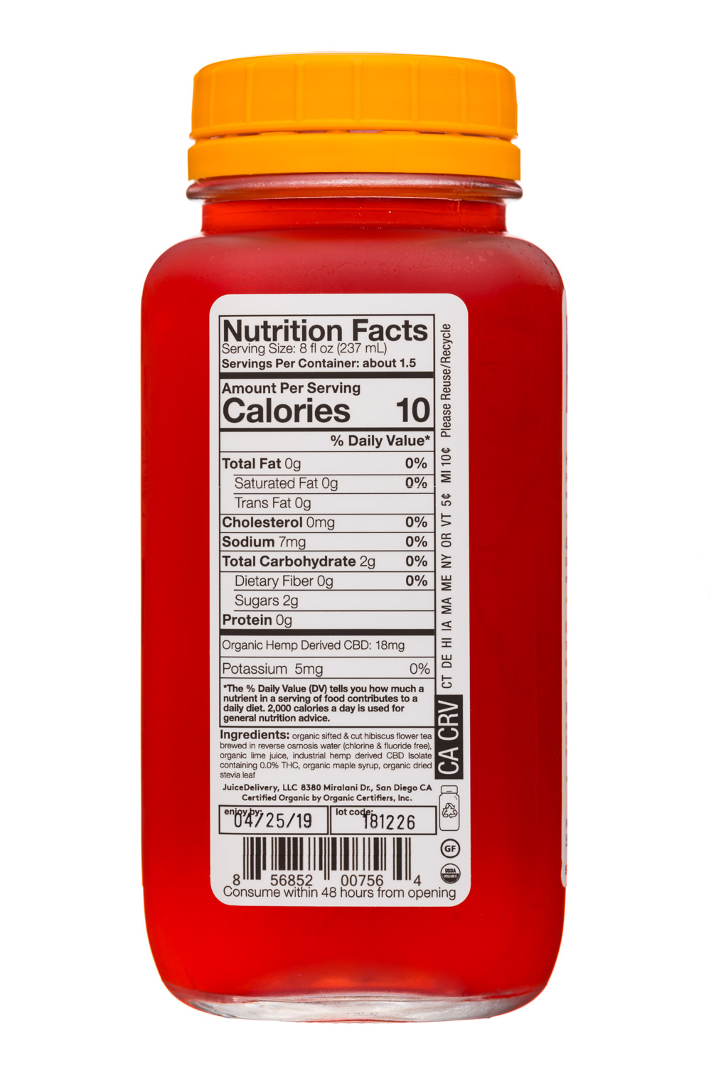 Sol-ti: Solti-13oz-CBDTea-HibiscusLime-Facts