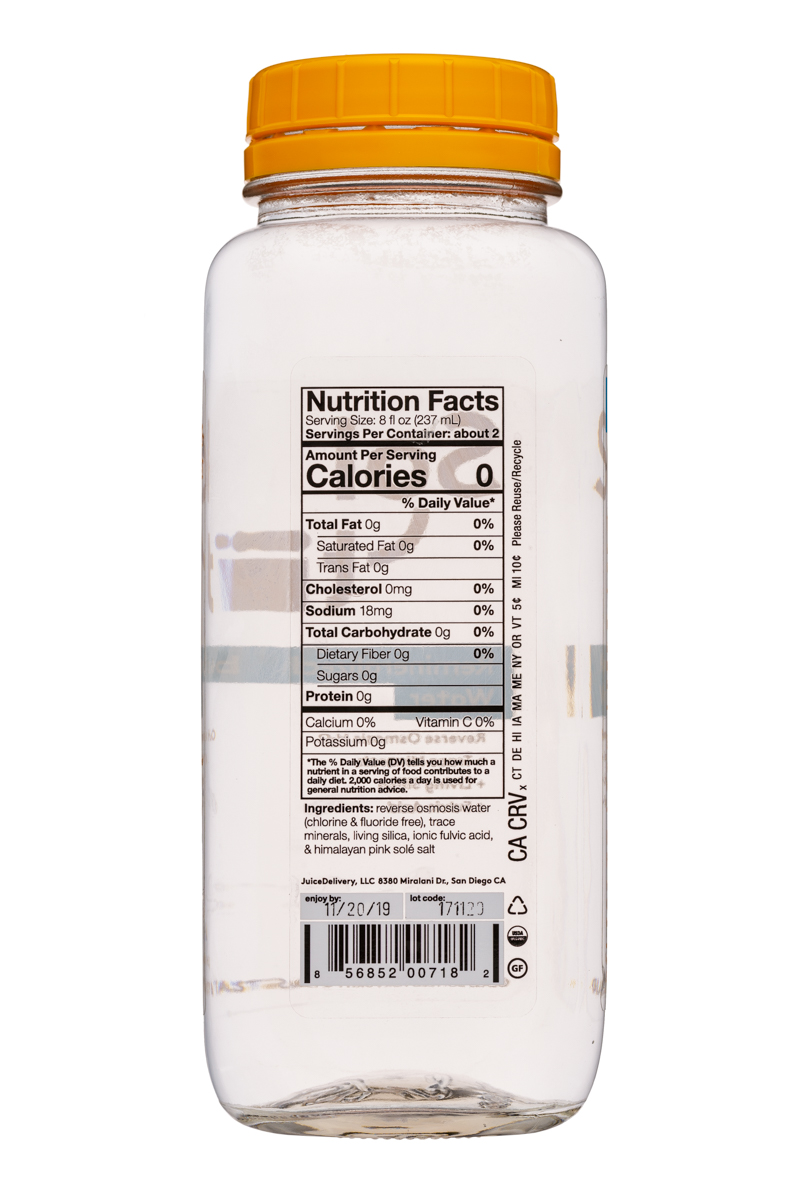 Sol-ti Juice: Solti-16oz-RemineralizedWater-Facts