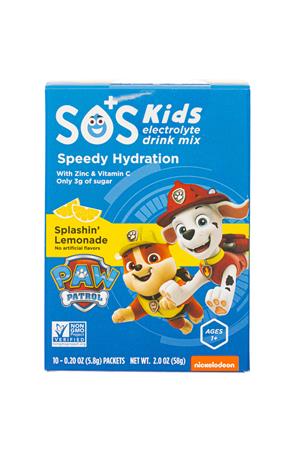 SOS+ Kids Hydration: SOS-2oz-2022-Kids-PawPatrolMix-SplashinLemonade
