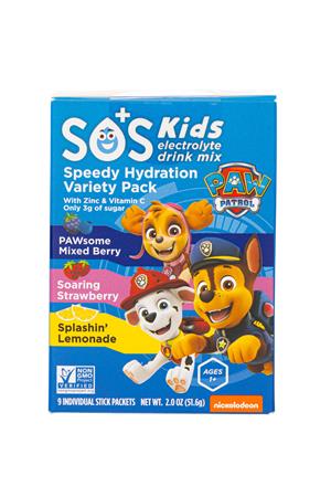 SOS+ Kids Hydration: SOS-2oz-2022-Kids-PawPatrolMix-Variety