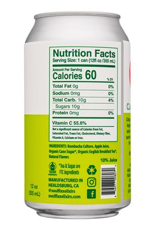 Soul Fixx Elixirs: SoulFixxElixers-12oz-2020-Kombucha-AppleRose-Facts