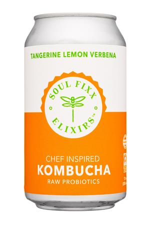 Soul Fixx Elixirs: SoulFixxElixers-12oz-2021-Kombucha-TangerineLemonVerbena-Front