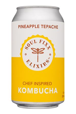 Soul Fixx Elixirs: SoulFixxElixers-12oz-2020-Kombucha-PineTepache-Front