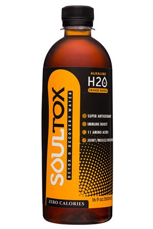 SoulTox: Detox & Recovery Water: Soultox-17oz-2021-Alkaline-OrangeMango-Front