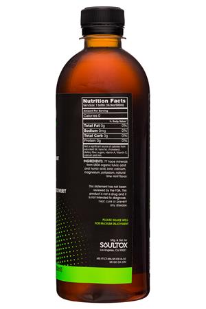 SoulTox: Detox & Recovery Water: Soultox-17oz-2021-Alkaline-LimeMint-Facts