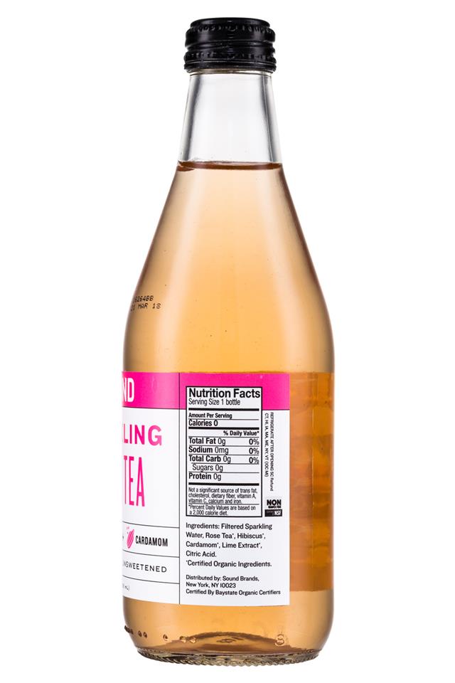 Sound Sparkling Tea: Sound-Sparkling-RoseTea-12oz-Facts