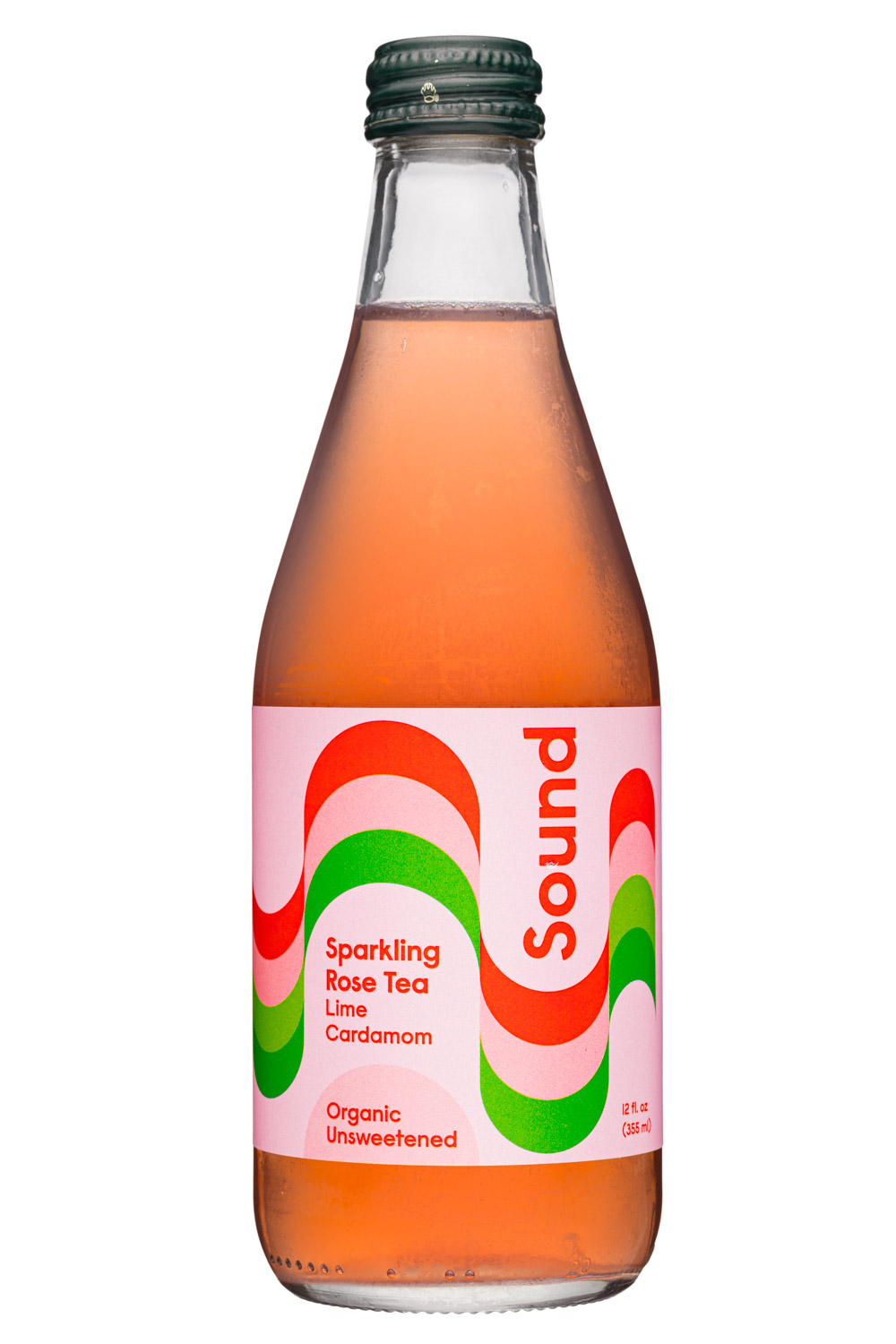 Sound Sparkling Tea: Sound-12oz-2021-Sparkling-RoseTea-LimeCard-Front