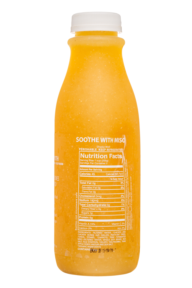 Soupure: Soupure-16oz-ChickenBroth-WithMiso-Facts