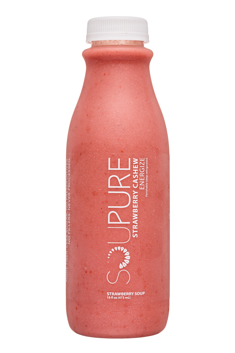 Soupure: Soupure-16oz-StrawberryCashew-Energize-Front