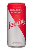Sovany Sparkling Water: Sovany-10oz-SparklingWater-RemarkableRaspberry-Front