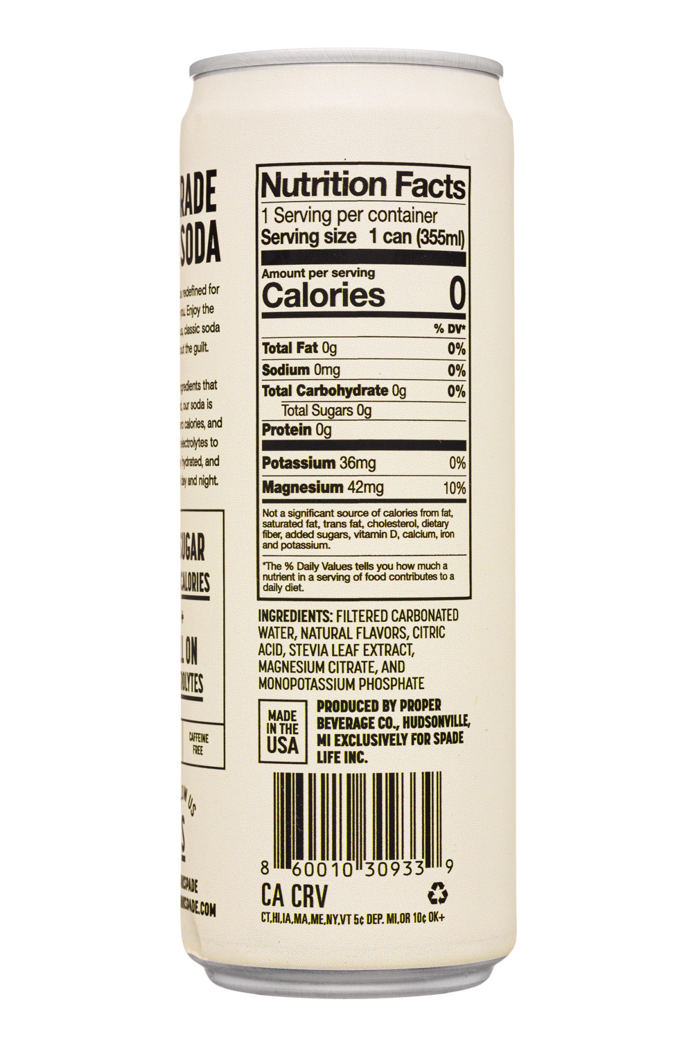 Spade: Spade-12oz-2023-PremiumSoda-DrSpade-Facts