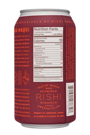 Rishi Tea & Botanicals: Rishi-12oz-2020-SparklingBotanicals-PatagoniaMaqui-Facts