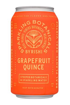 Rishi Tea & Botanicals: Rishi-12oz-2020-SparklingBotanicals-GrapefruitQuince-Front