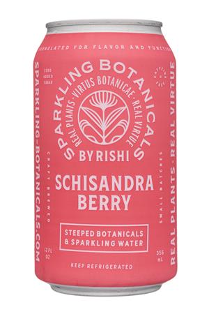 Rishi Tea & Botanicals: Rishi-12oz-2020-SparklingBotanicals-SchisandraBerry-Front