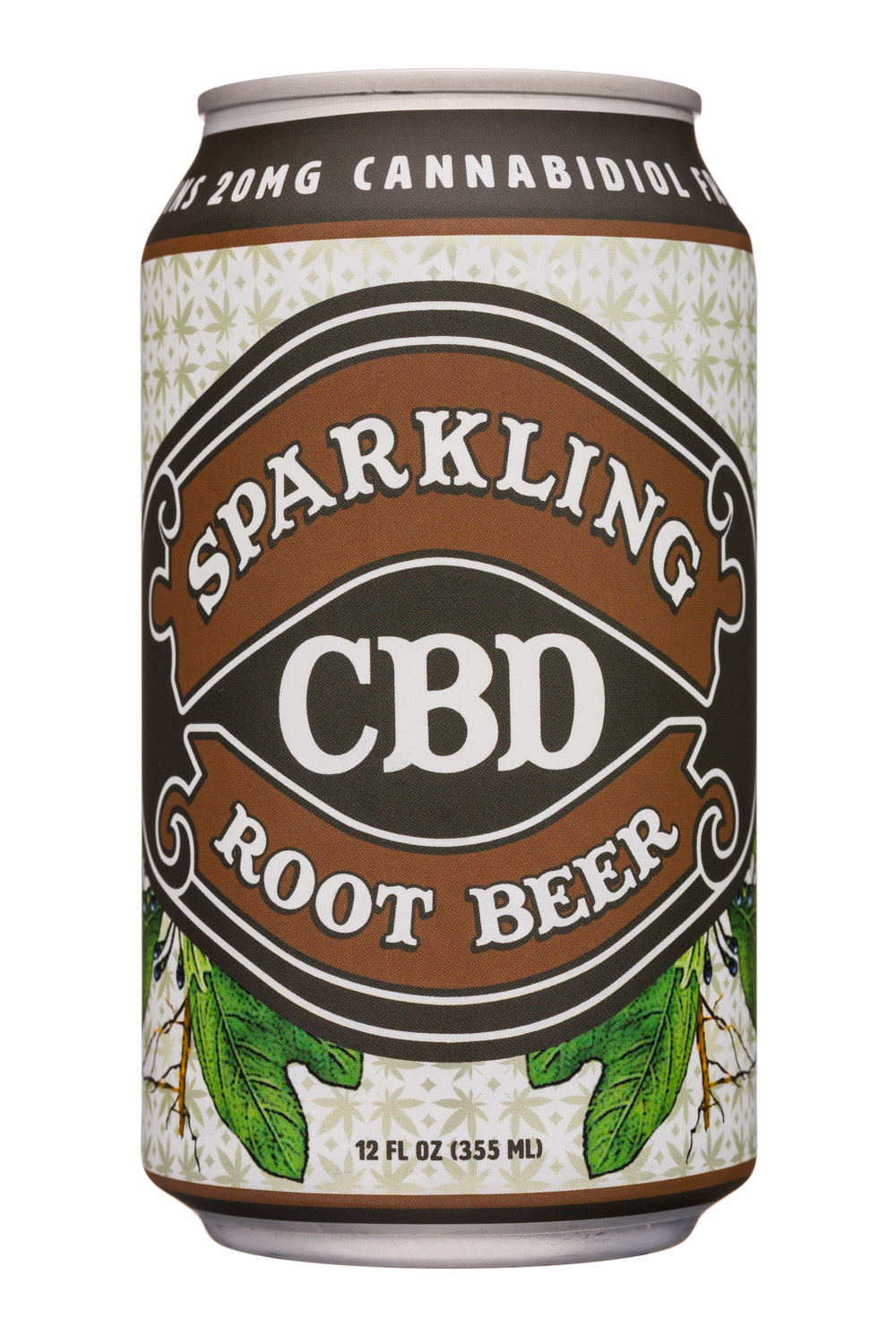 Sparkling CBD : SparklingCBD-12oz-RootBeer-Front