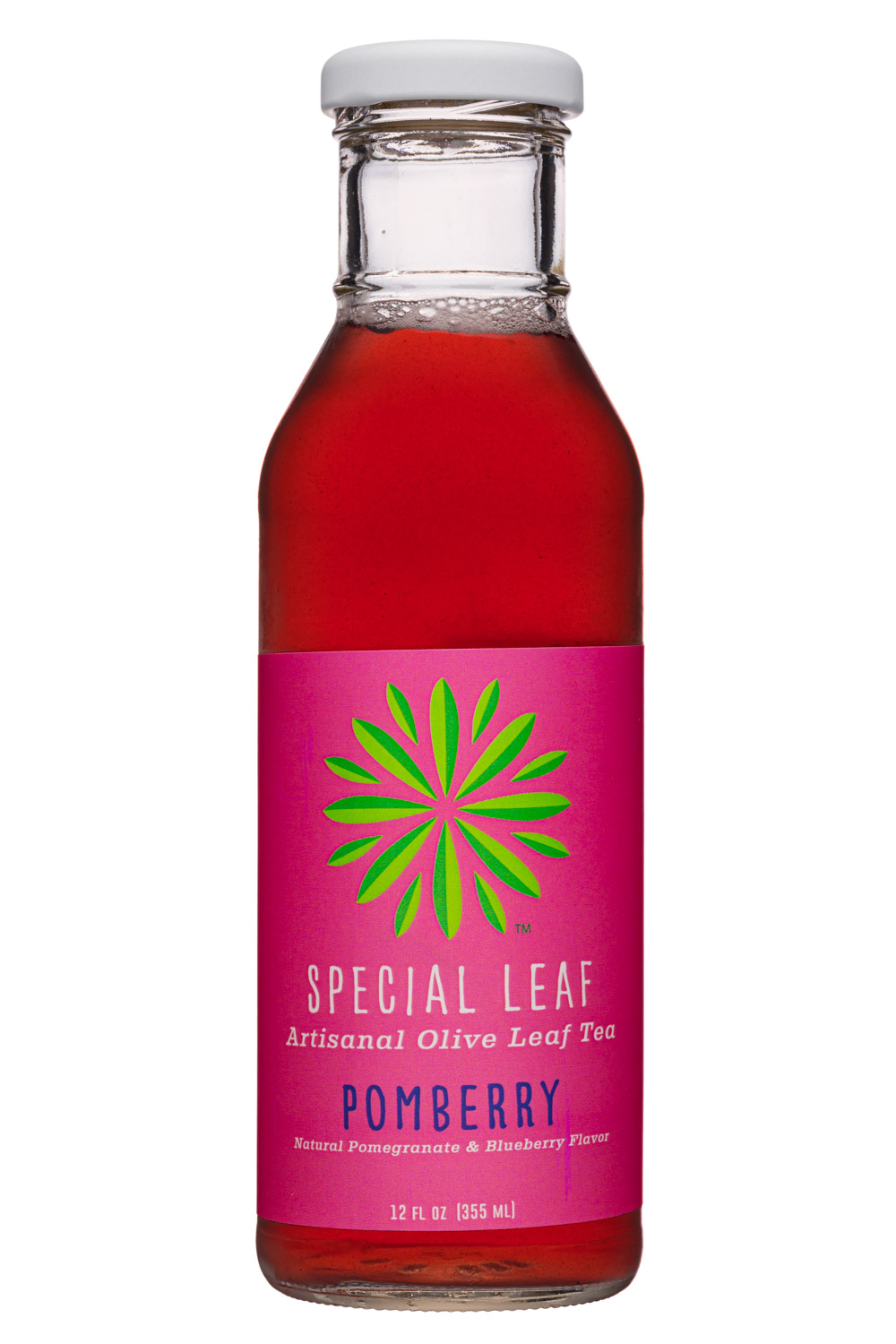 Special Leaf: SpecialLeaf-12oz-2020-OliveLeafTea-Pomberry-Front