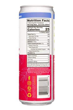 Special Leaf: SpecialLeaf-12oz-2023-OliveIcedTea-PomBlueb-Facts