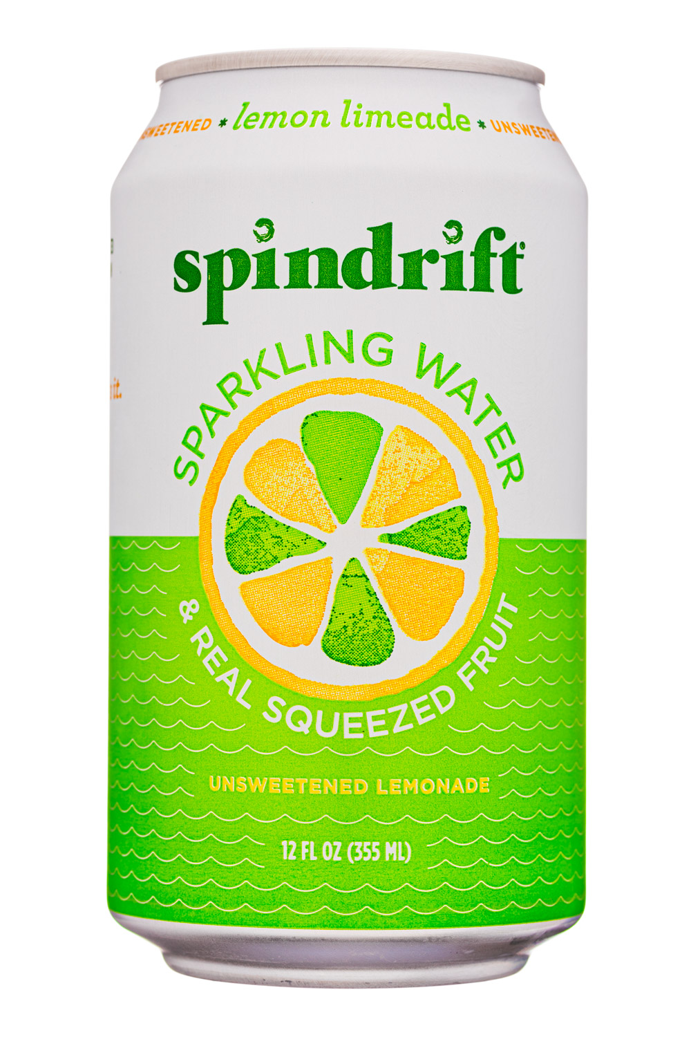 Spindrift: Spindrift-12oz-2021-SparklingWaterFruit-UnsweetLemonade-LemonLimeade-Front