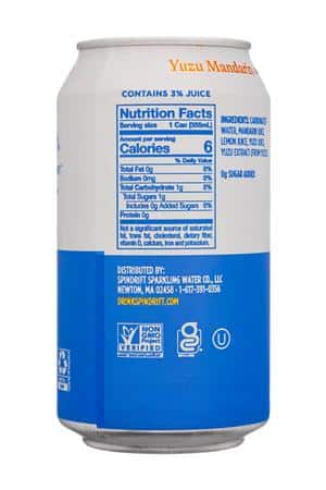 Spindrift: Spindrift-12oz-2025-Sparkling-YuzuMandarin-Facts