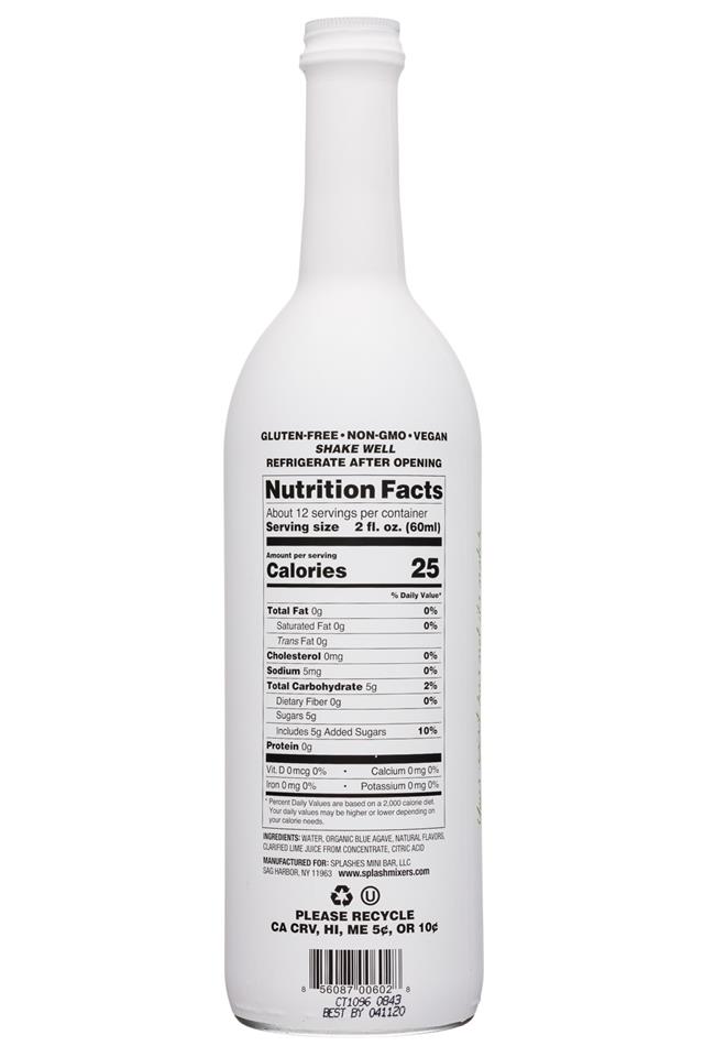 Splash: Splash-25oz-Mixers-Margarita-Facts