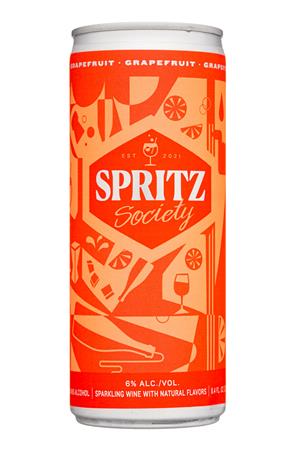 Spritz Society: SpritzSociety-8oz-2021-SparklingWine-Grapefruit