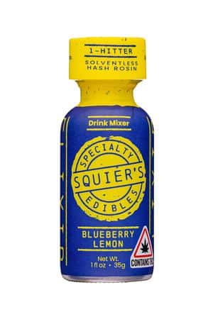 Squier's Specialty Elixirs: SquiersEdibles-1oz-2024-Mixer-BluebLemon-Front