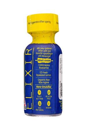 Squier's Specialty Elixirs: SquiersEdibles-1oz-2024-Mixer-BluebLemon-Facts