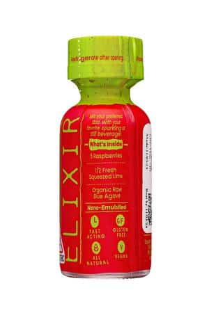 Squier's Specialty Elixirs: SquiersEdibles-1oz-2024-Mixer-RaspLime-Facts