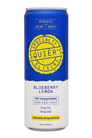 Squier's Specialty Elixirs: Squiers-12oz-2025-THCSeltzer-BluebLemon