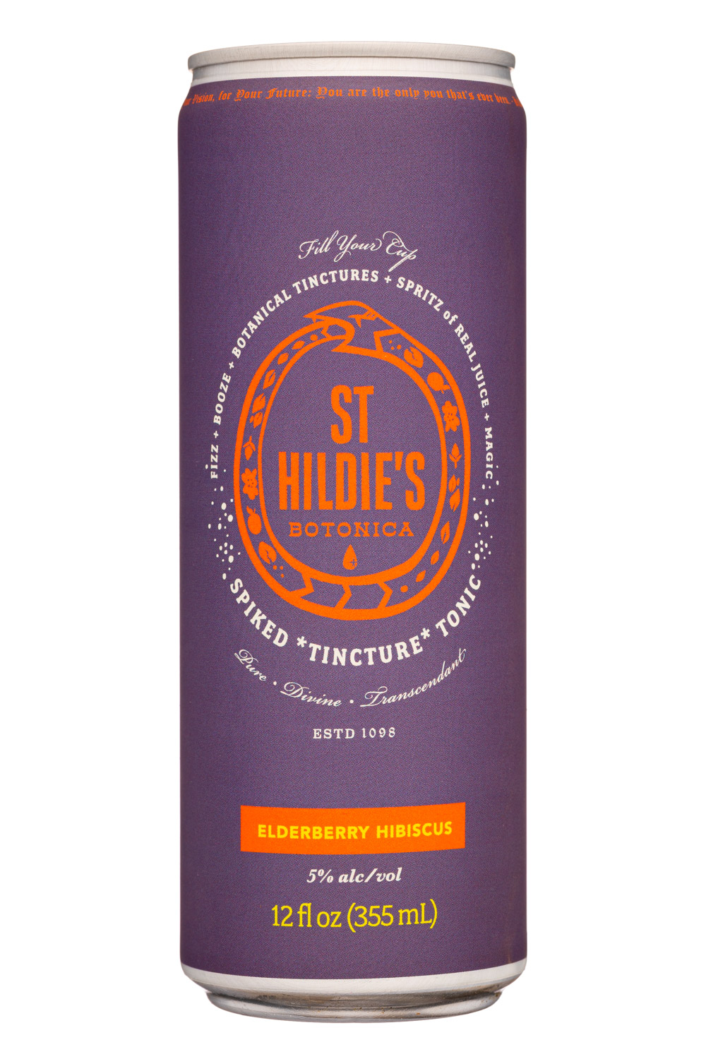 St Hildie's Botonica: StHildiesBotonica-12oz-2021-SpikedTonic-ElderberryHibiscus