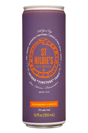 St Hildie's Botonica: StHildiesBotonica-12oz-2021-SpikedTonic-ElderberryHibiscus