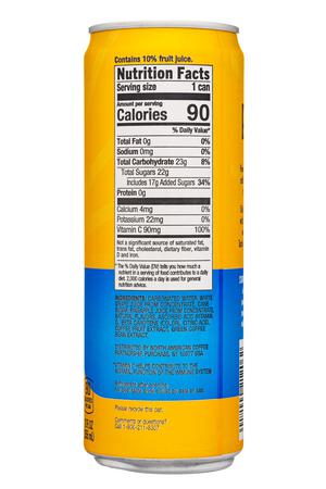 Starbucks Baya Energy: Starbucks-12oz-2022-BayaEnergy-PineapplePassion-Facts